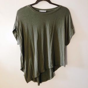 Asymmetrical green shirt